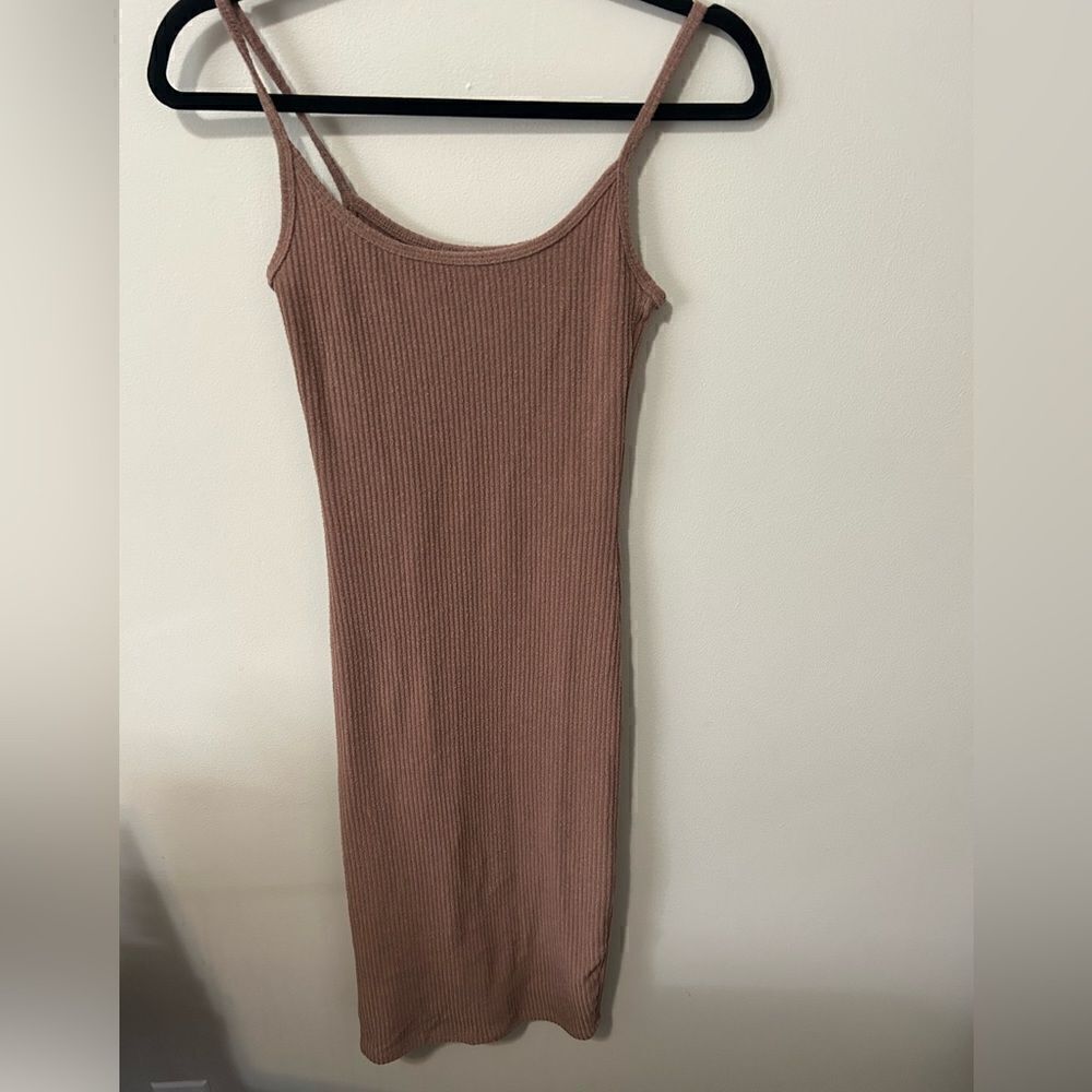 Wilfred Aritzia mocha knit ribbed bodycon dress XS - Picture 2 of 5